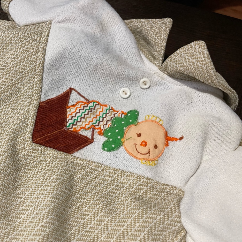 Vintage Mini Togs Matching Outfit Embroidered Collar Button Shirt Elastic Pant - Picture 7 of 16